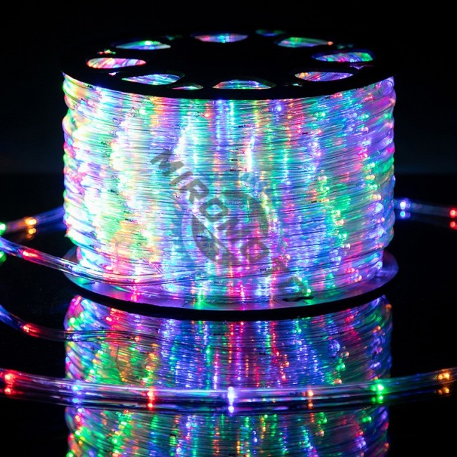 Rola furtun luminos cu led multicolor 100 metri + Alimentator Priza Inclus
