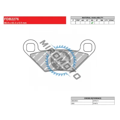 Placute Frana Fata pentru ATV Polaris Scrambler 850, Scrambler 1000, Sportsman 500, Sportsman 550, Sportsman 1000, FERODO FDB2276SG Placute Frana Fata pentru ATV Polaris Scrambler 850, Scrambler 1000, Sportsman 500, Sportsman 550, Sportsman 1000, FERODO FDB2276SG