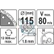 Disc diamantat de taiere segmentat, 115x22.2x1.8 mm, taiere umeda si uscata, Yato YT-59961