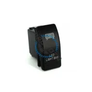 Intrerupator Profesional Auto LED LIGHT BAR cu Martor Avertizare Luminos , Putere: 12V, 20A sau 24V, 10A , Dimensiune: 4,5 x 2.5 cm. Model cu 5 pini