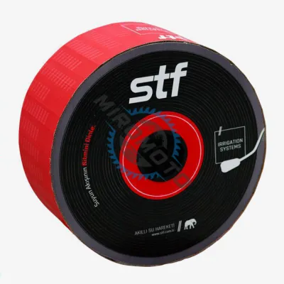 Banda de picurare 500 metri STF, distanta intre picuratori 10cm cu duze, 1.6 l/h, 6 mil, D.16 mm Banda de picurare 500 metri STF, distanta intre picuratori 10cm cu duze, 1.6 l/h, 6 mil, D.16 mm