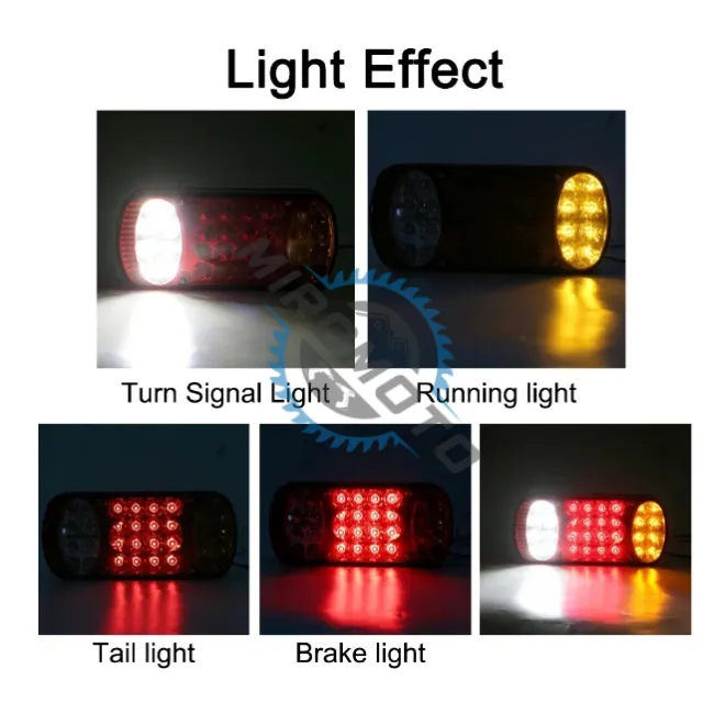 Set 2 lampi stop remorca led cu 5 functii, 12-24 V, TCT-3748