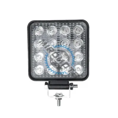 Proiector LED Auto, Offroad, 48W, 12V-24V, 1800 Lumeni, Patrat, 16 Leduri, Flood Beam Proiector LED Auto, Offroad, 48W, 12V-24V, 1800 Lumeni, Patrat, 16 Leduri, Flood Beam