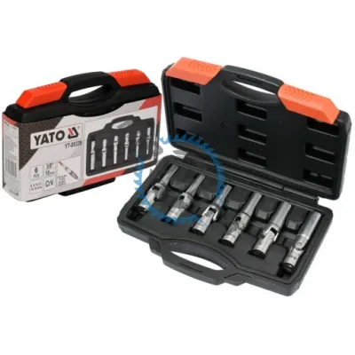 Set chei tubulare cu imbinare flexibila pentru bujii, Yato YT-05339, 6 bucati