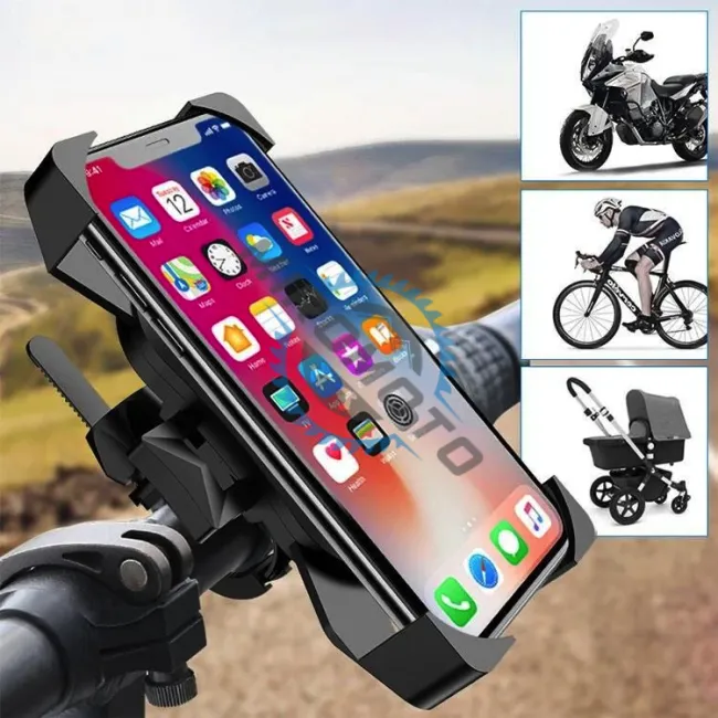 Suport Telefon pentru Bicicleta / Motocicleta, Prindere in Colturi, Anti-shake, Multidirectional 360​​°, Universal, Deschidere 60-90mm (XO-C51)