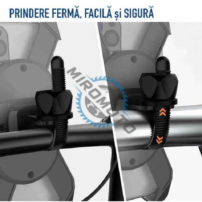 Suport Telefon pentru Bicicleta / Motocicleta, Prindere in Colturi, Anti-shake, Multidirectional 360​​°, Universal, Deschidere 60-90mm (XO-C51)