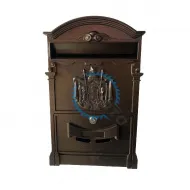 Cutie postala pentru interior / exterior, tabla otel, bronz antichizat , 26 x 9 x 41 cm