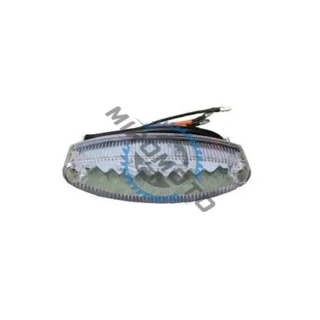 Stop spate moto ATV cu 15 leduri, geam transparent, alimentare 12V