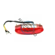 Stop Spate Motocicleta cu 11 Leduri pentru Stop si 4 Leduri pentru Numar, Geam Rosu