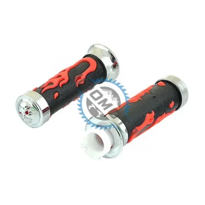 Mansoane ghidon moto, cauciuc, model flacari Mansoane ghidon moto, cauciuc, model flacari