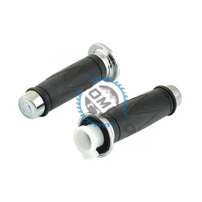 Mansoane ghidon moto, cauciuc, negre, model 4 Mansoane ghidon moto, cauciuc, negre, model 4