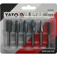 Set cutite frezat, Yato YT-61711, tija 6 mm, ambalaj plastic, 6 bucati