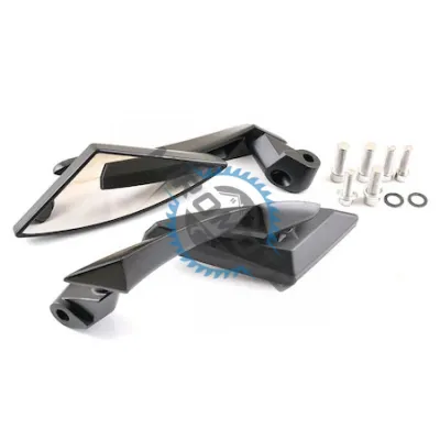 Set Oglinzi Moto si ATV model Triunghi, Negre cu Filet M8-M10