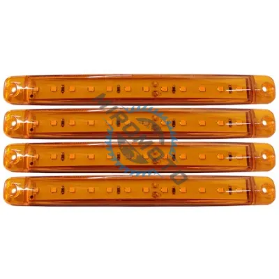 Lampa Gabarit cu 12 LED-uri 12/24V Set 4buc, Galben Lampa Gabarit cu 12 LED-uri 12/24V Set 4buc, Galben