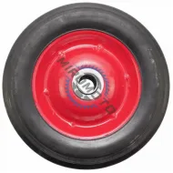 Roata carucior, cauciuc brut, 8x1.75, ax 16mm