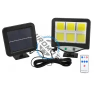 Lampa solara de exterior cu senzor de miscare, telecomanda, brate reglabile, 6 Led COB, 128-6 COB