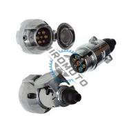 Fisa + priza remorca 7 pini din metal