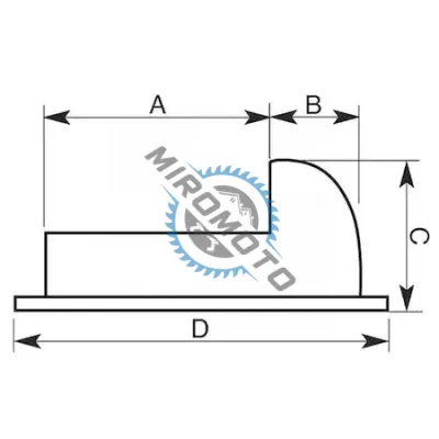 Opritor Inferior pentru Poarta Dubla, Zincat, Inaltime 43mm, Baza 120x100mm