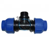 Teu Compresiune PEHD, Filet Exterior, D 20mm x 1/2"