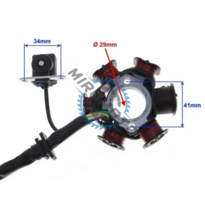 Magnetou / stator aprindere Atv 110cc - 125cc, 6 bobine, 5 fire, model C35-068 Magnetou / stator aprindere Atv 110cc - 125cc, 6 bobine, 5 fire, model C35-068
