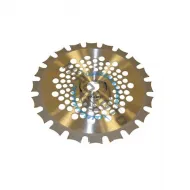 Disc motocoasa pentru tuns iarba, otel, 40 dinti cu vidia, 255x25.4 mm, dinti dubli