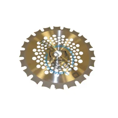 Disc motocoasa pentru tuns iarba, otel, 40 dinti cu vidia, 255x25.4 mm, dinti dubli