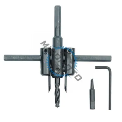 Dispozitiv ajustabil de gaurit gips-carton, pvc, 30-120 mm, Vorel 28733