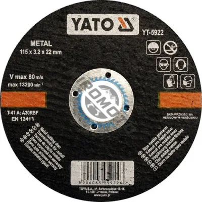 Disc Debitat Metal 125 X 1.2 X 22mm Yato YT-5923 Disc Debitat Metal 125 X 1.2 X 22mm Yato YT-5923