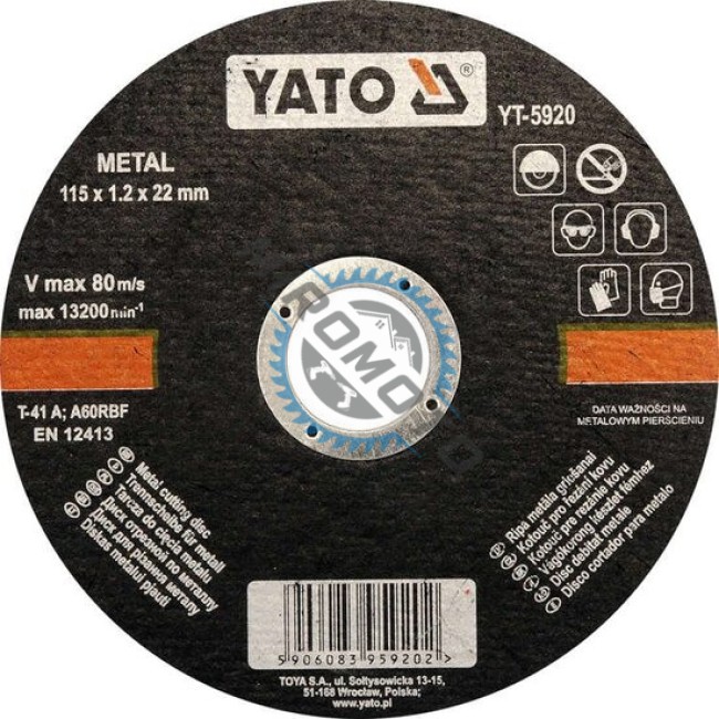 Disc Debitat Metal 115 X 1.2 X 22mm Yato YT-5920