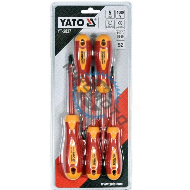 Set 5 surubelnite izolate pentru electricieni, Yato YT-2827, VDE, 1000 V