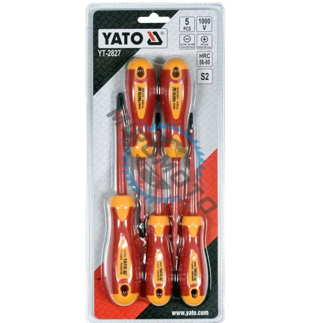 Set 5 surubelnite izolate pentru electricieni, Yato YT-2827, VDE, 1000 V