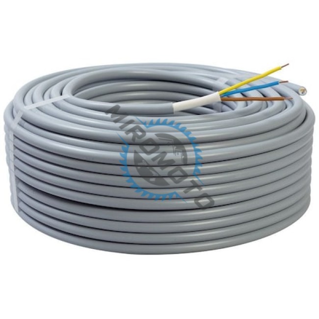 Cablu electric CYYF 3x2.5 mm², 100 m, gri, cupru, ignifug