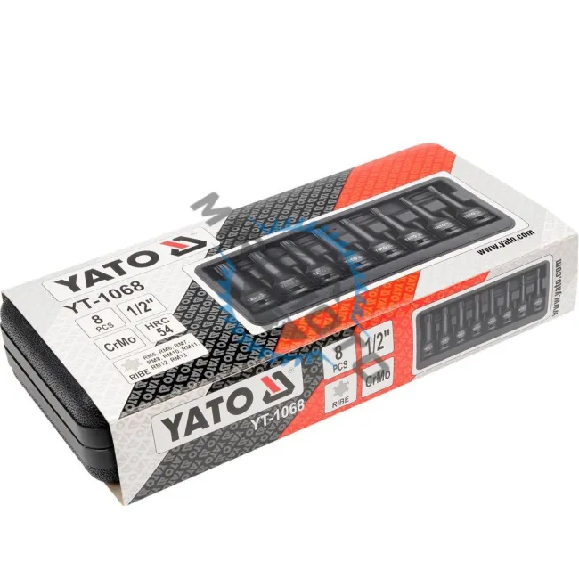 Set chei de impact, Yato YT-1068, Ribe RM5-RM13, 1/2, Cr-Mo