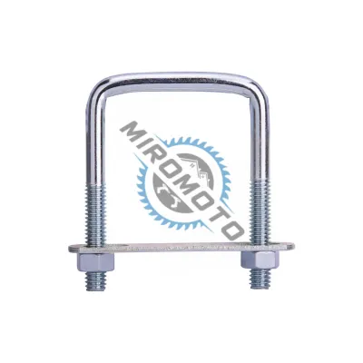 Brida prindere panouri gard zincata cu placuta si piulite pentru teava 40x40mm Brida prindere panouri gard zincata cu placuta si piulite pentru teava 40x40mm