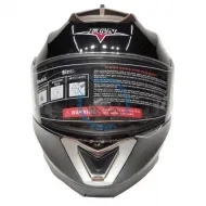 Casca flip up FGN cu ochelari de soare, Negru Lucios