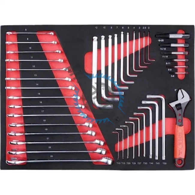 Dulap pentru scule, Yato YT-55290, 980x770x462 mm, 7 compartimente, 211 scule incluse, banc de lucru Dulap pentru scule, Yato YT-55290, 980x770x462 mm, 7 compartimente, 211 scule incluse, banc de lucru