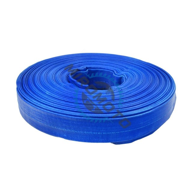 Furtun plat din PVC refulare pompa 1'', 50m, albastru, insertie panza