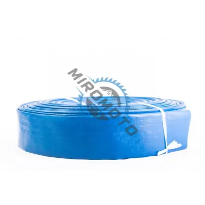 Furtun plat din PVC refulare, 3 inchi, 50m, albastru, insertie panza, Micul Fermier, GF-1425