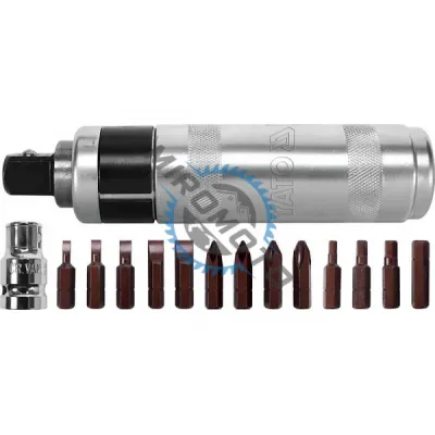 Surubelnita de impact Yato YT-28015, cutie metal, 15 piese, magnetic, Crom Vanadiu Surubelnita de impact Yato YT-28015, cutie metal, 15 piese, magnetic, Crom Vanadiu