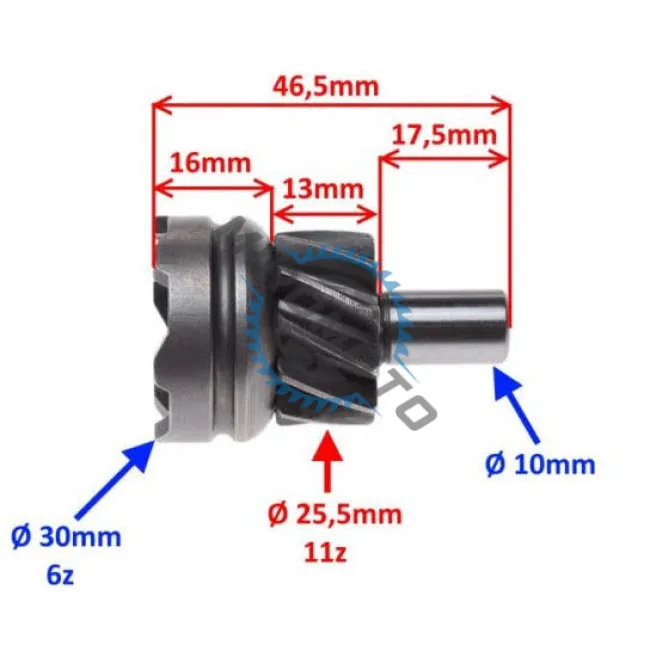 Rac pornire scuter Piaggio Liberty, FLY 125cc, 11dinti