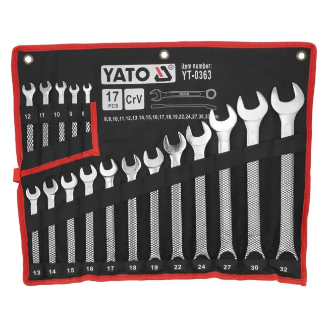 Set 17 chei combinate 8 - 32 mm Yato YT-0363