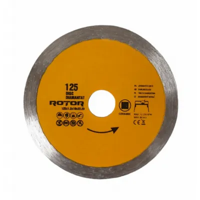 Disc diamantat 125x1.2x10x22.23 Continuu Rotor Disc diamantat 125x1.2x10x22.23 Continuu Rotor