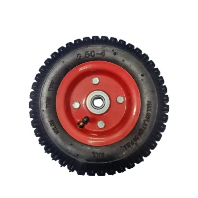 Roata carucior, mare, cauciuc si camera, bucsa, 250-4, 8"