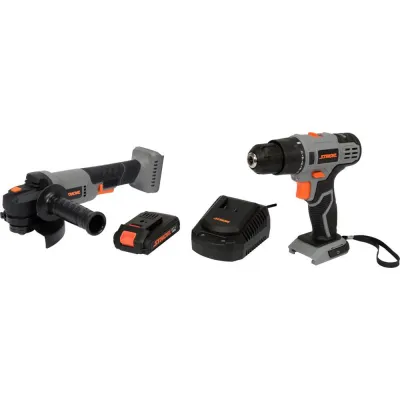 Set sthor 20v autofiletanta 26nm, polizor unghiular 125mm, incarcator si acumulator 2 ah 78097