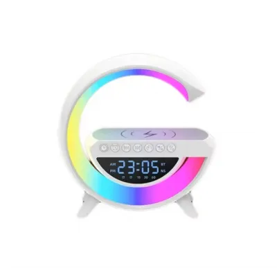 Incarcator Rapid Wireless 15W, 5 in 1 cu Bluetooth, Ceas, Speaker, Lampa Smart LED RGB, Alarma Ceas cu Lumina de Trezire, Miromoto® Incarcator Rapid Wireless 15W, 5 in 1 cu Bluetooth, Ceas, Speaker, Lampa Smart LED RGB, Alarma Ceas cu Lumina de Trezire, Miromoto®