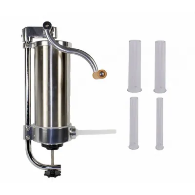 Masina de umplut carnati, 4 Kg, 4xPalnii incluse, vertical din inox, Vanessa Masina de umplut carnati, 4 Kg, 4xPalnii incluse, vertical din inox, Vanessa