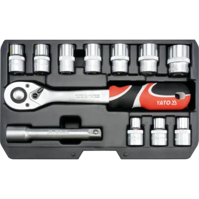 Trusă 12 tubulare 1/2" Yato YT-38671 Trusă 12 tubulare 1/2" Yato YT-38671
