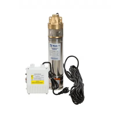 Pompa submersibila cu turbina, Blade, 4SKM-150 Pro, 1100 W, refulare 99 m, 2.6m³/h, panou de comanda, bobinaj cupru