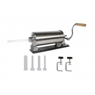 Masina de umplut carnati, 3 Kg, 4xPalnii Incluse, orizontal din inox, EvoTools