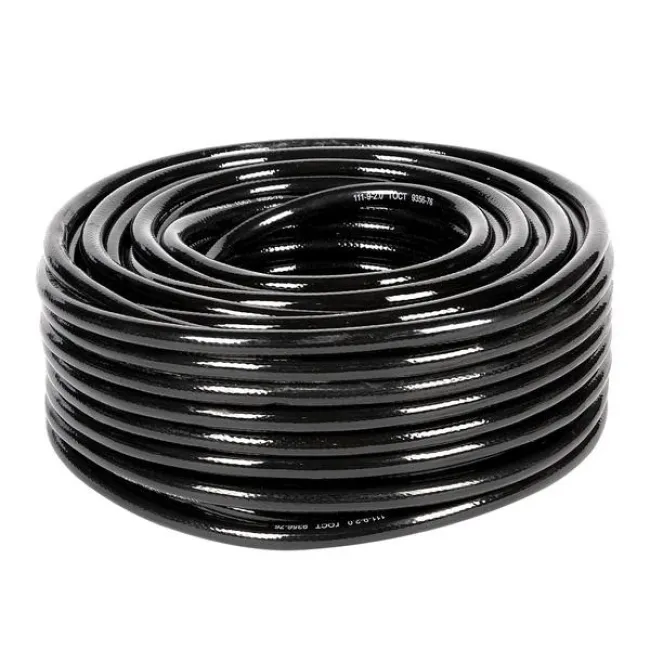 Furtun Gaz cu Insertie, Negru, Rola 50 Metri, Diametru 8mm